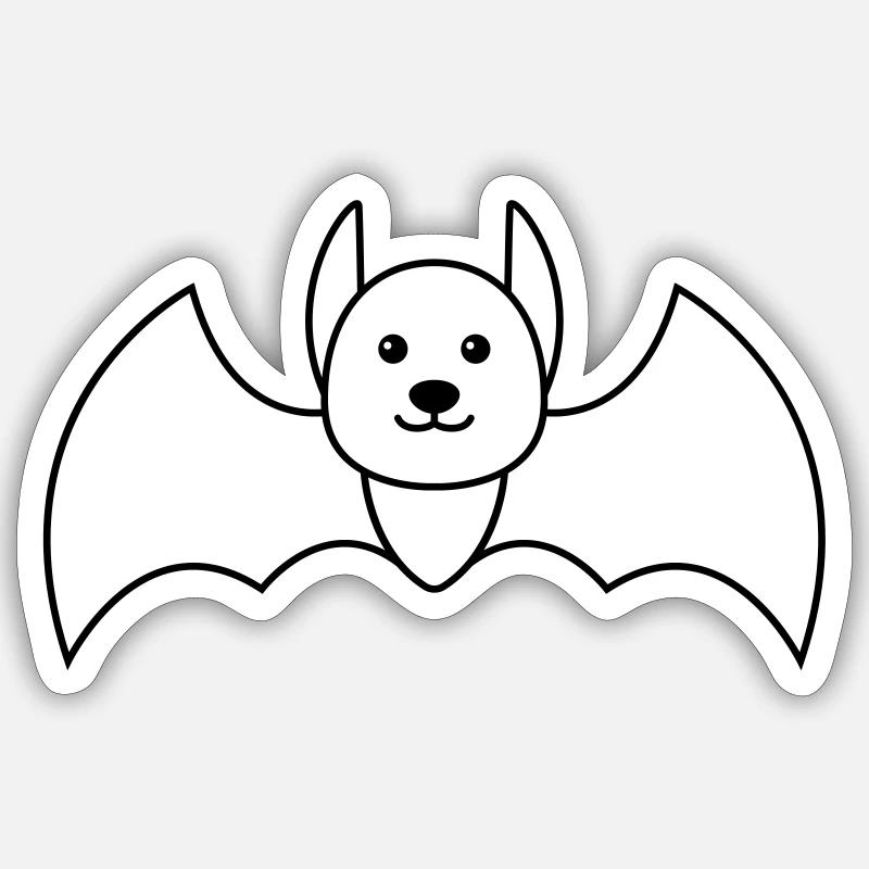 Fledermaus Comic Tier Sticker Größe S (10 x 10 cm)