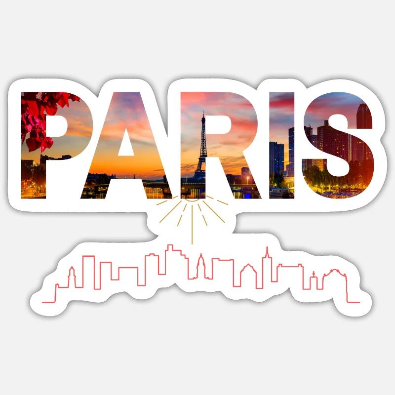 Paris - Sticker taille S (10 x 10 cm) - blanc mat