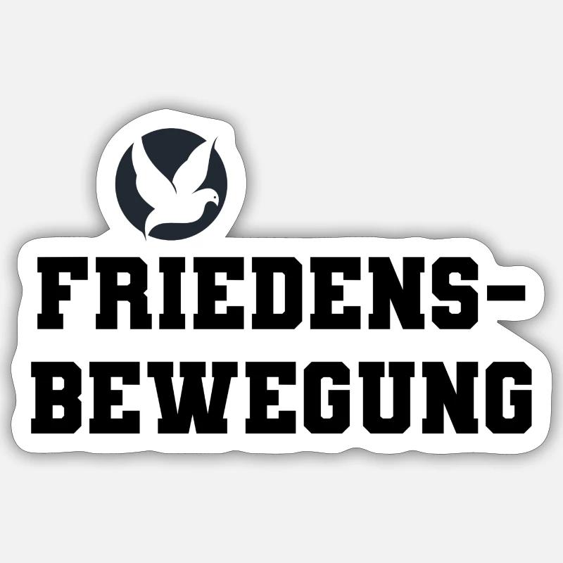 Friedensbewegung helles Design Sticker Größe S (10 x 10 cm)