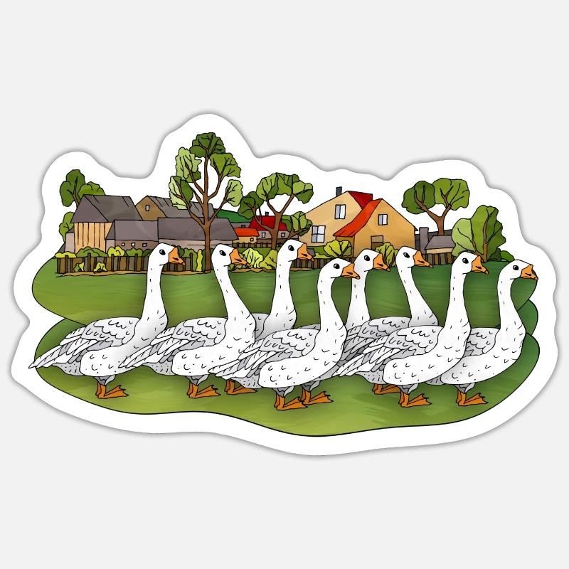 Gänse Sticker Größe S (10 x 10 cm)