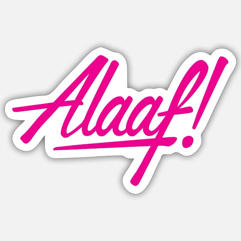Alaaf! design rose - Sticker taille S (10 x 10 cm) - blanc mat