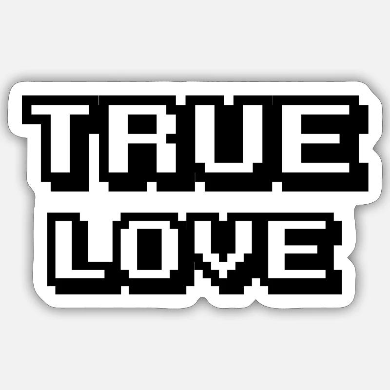 true love T-Shirt Pullover Sticker Größe S (10 x 10 cm)