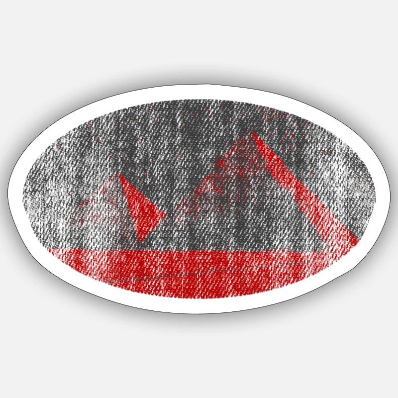 Pyramides de Gizeh - Sticker taille S (10 x 10 cm) - blanc mat