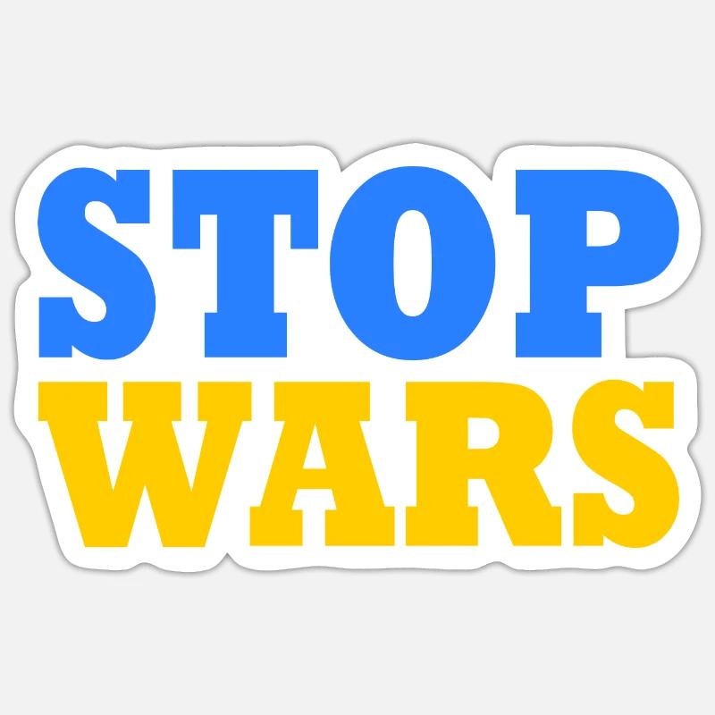 Stop war - Sticker size S (10 x 10 cm) - white matte