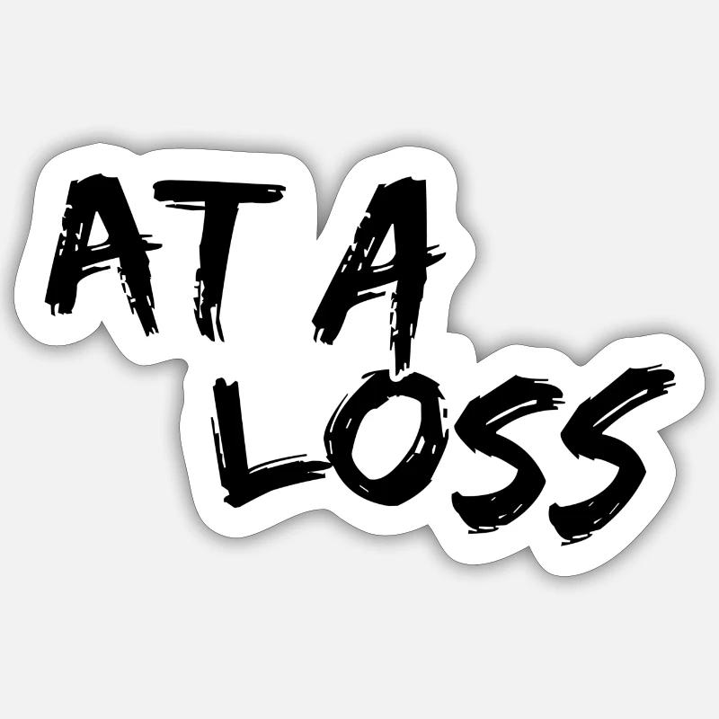 À perte - Sticker taille S (10 x 10 cm) - blanc mat