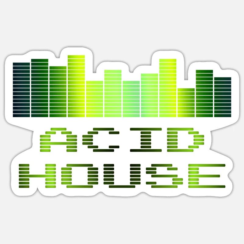 Säurehaus - Sticker Größe S (10 x 10 cm) - Mattweiß