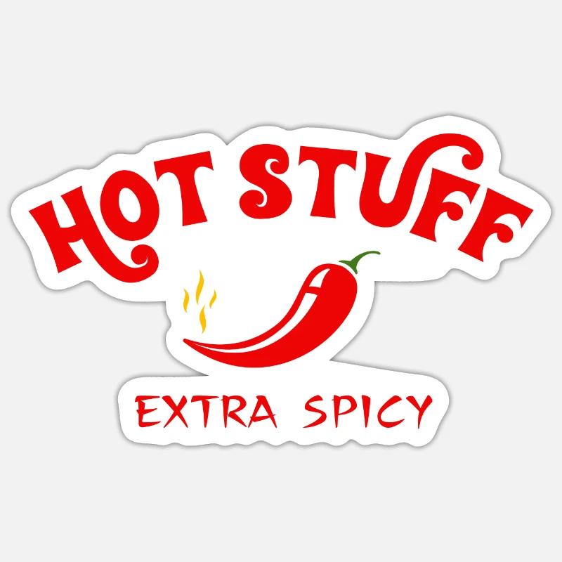 Hot stuff extra spicy original gift idea Sticker size S (10 x 10 cm)