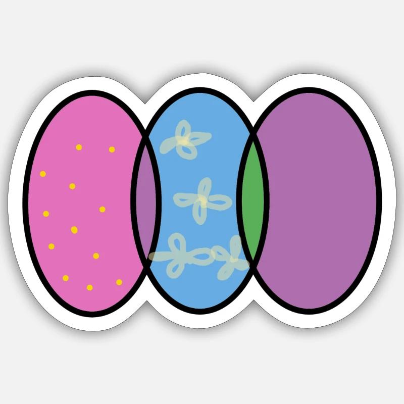Ostereier Bild16 - Sticker Größe S (10 x 10 cm) - Mattweiß