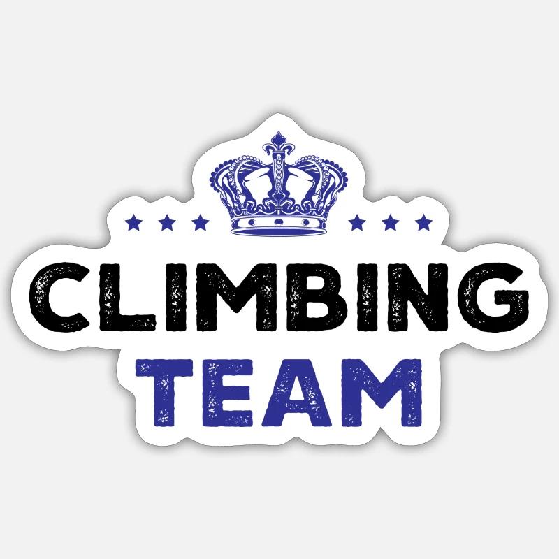 Climbing Team - Sticker size S (10 x 10 cm) - white matte