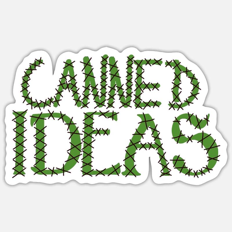 IDÉES EN CONSERVE - Sticker taille S (10 x 10 cm) - blanc mat