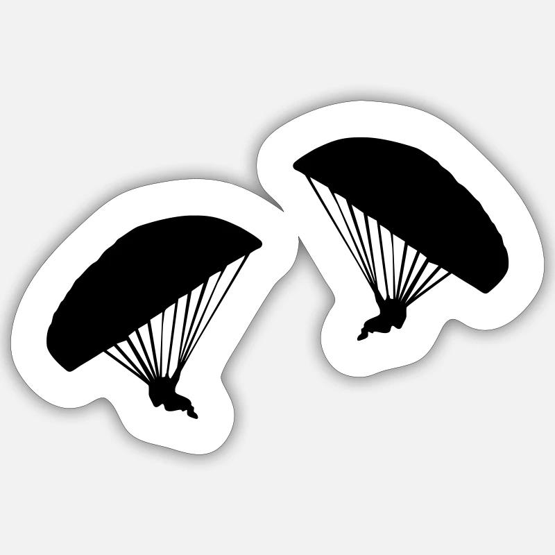 Parachutist 2 - Sticker size S (10 x 10 cm) - white matte