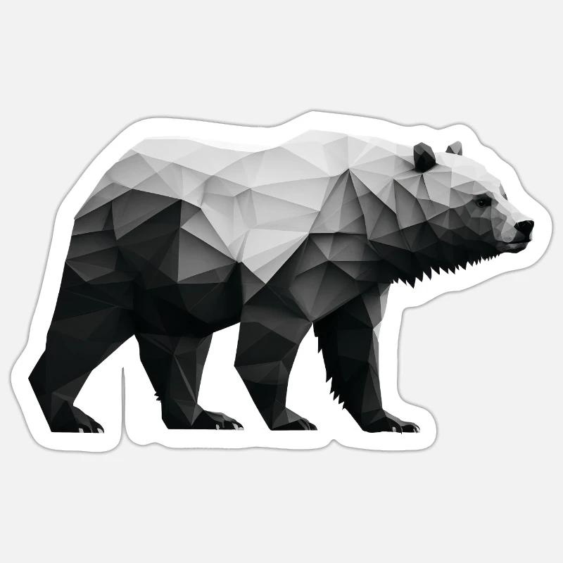 OURS - Sticker taille S (10 x 10 cm) - blanc mat