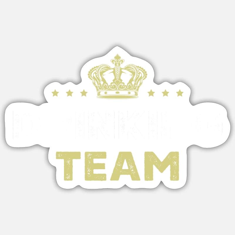 Équipe de consommation d’alcool - Sticker taille S (10 x 10 cm) - blanc mat