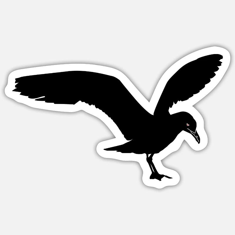 Möwe - Sticker Größe S (10 x 10 cm) - Mattweiß