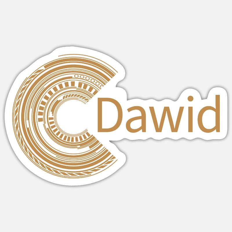Pour Dawid - Sticker taille S (10 x 10 cm) - blanc mat