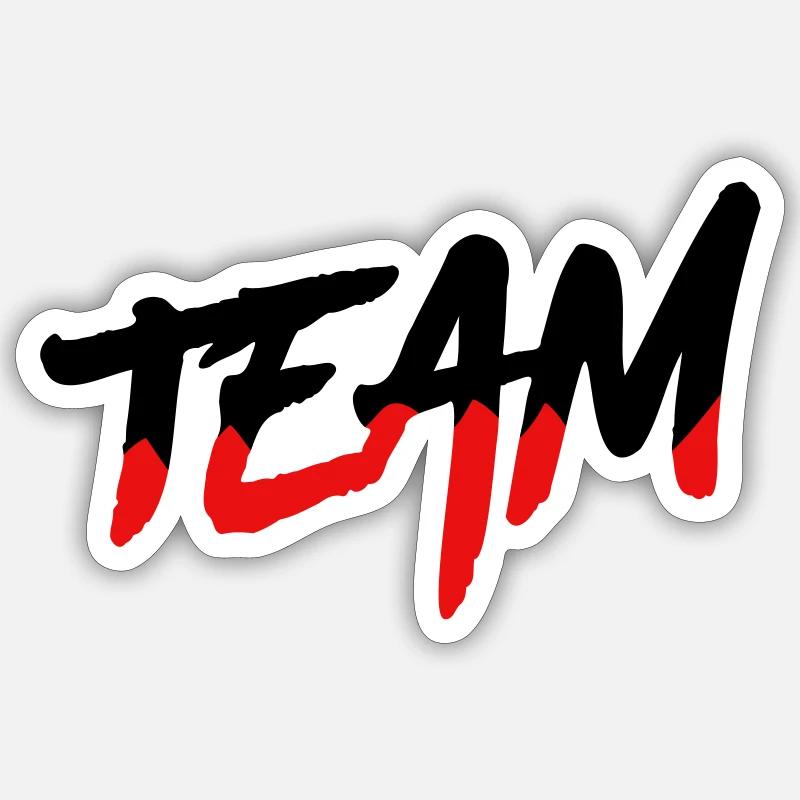 équipe - Sticker taille S (10 x 10 cm) - blanc mat