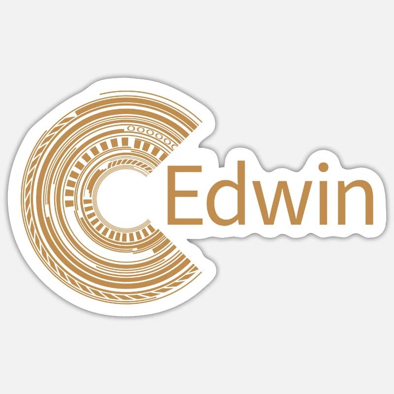 For Edwin - Sticker size S (10 x 10 cm) - white matte