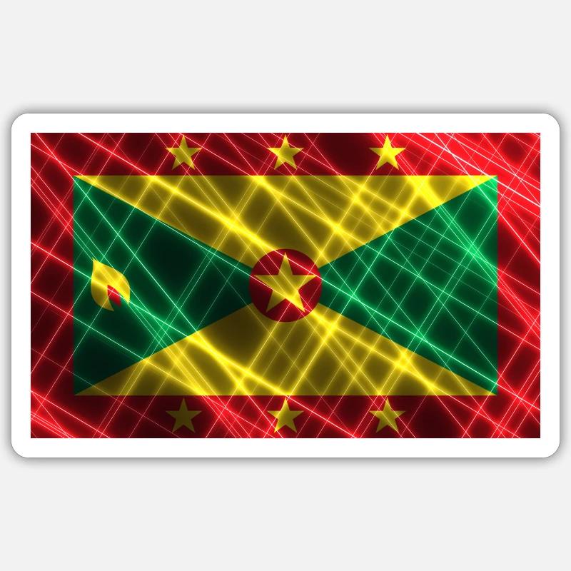 Grenada - Sticker Größe S (10 x 10 cm) - Mattweiß