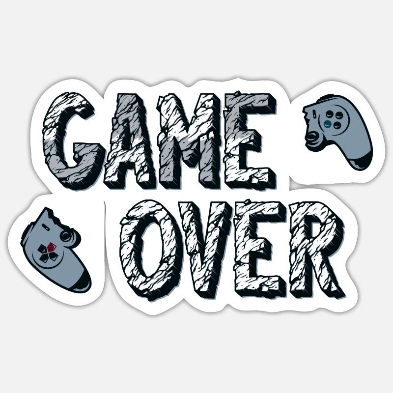 game over - Sticker size S (10 x 10 cm) - white matte