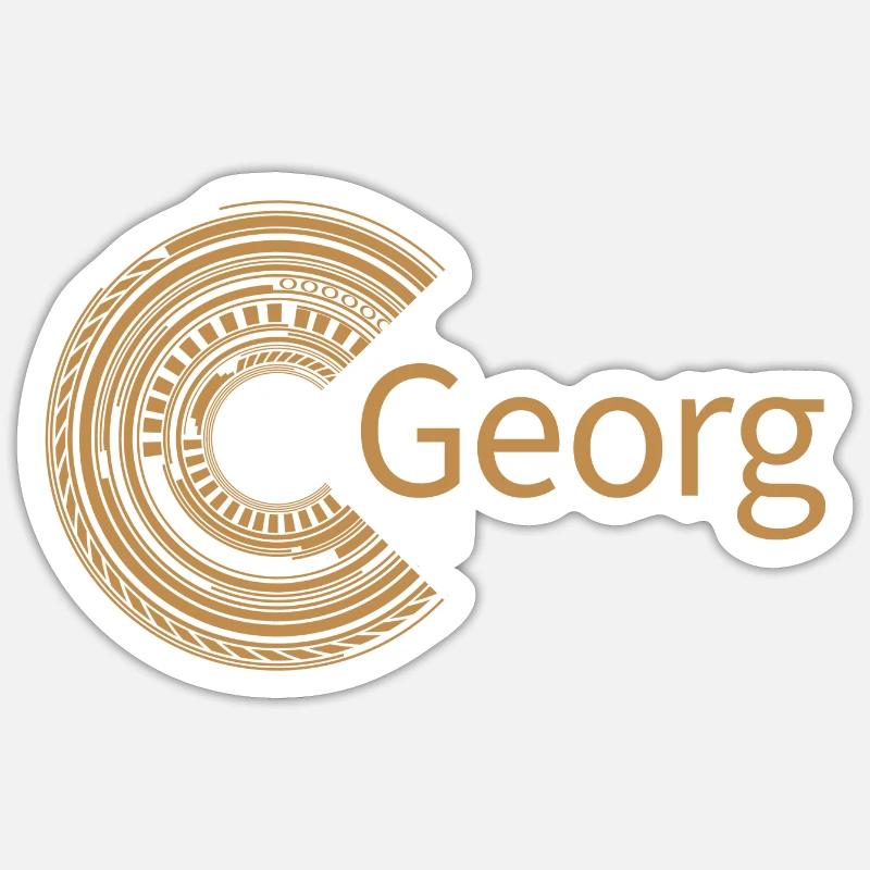 Pour Georg - Sticker taille S (10 x 10 cm) - blanc mat