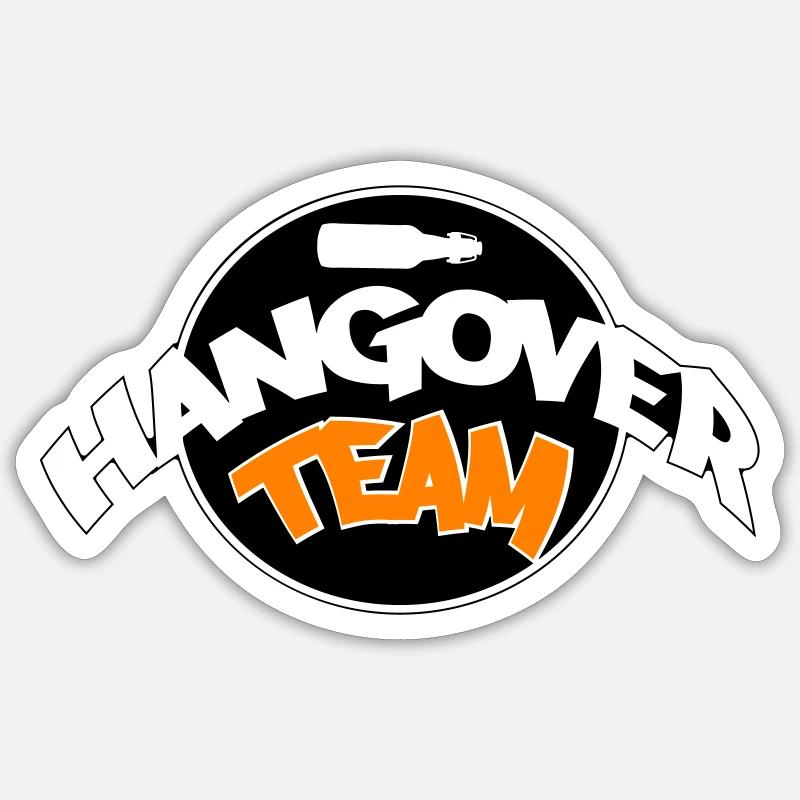 Hangover Team 02 - Sticker size S (10 x 10 cm) - white matte