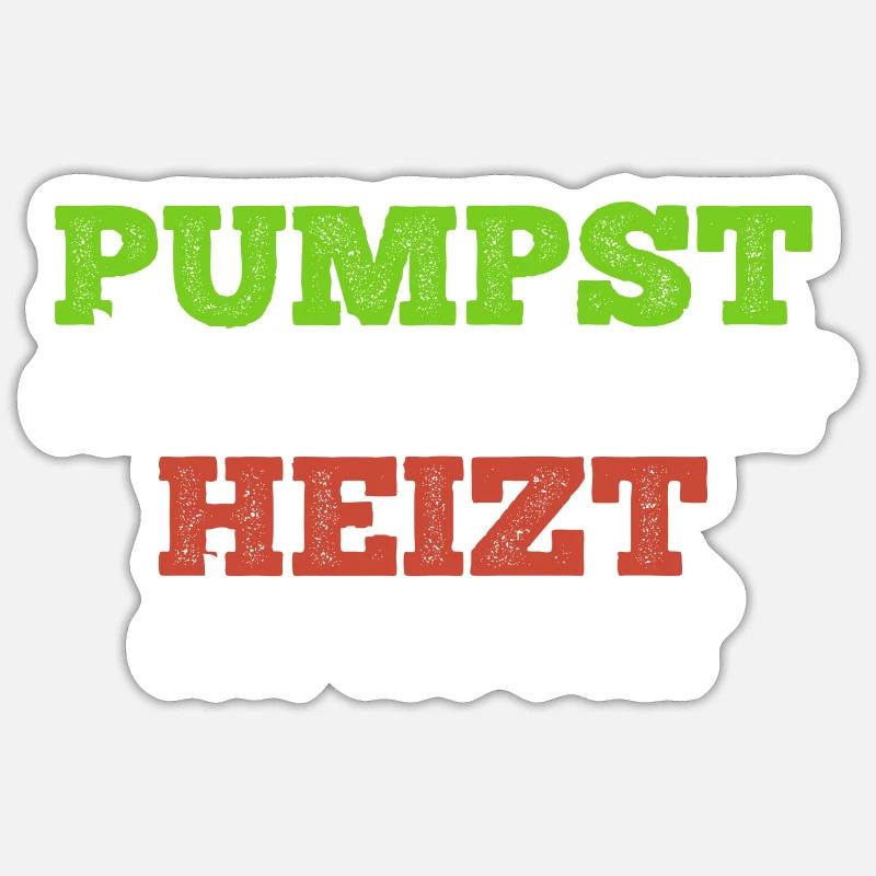 Pumpst du schon oder heizt du noch Elektro Heizung Sticker Größe S (10 x 10 cm)