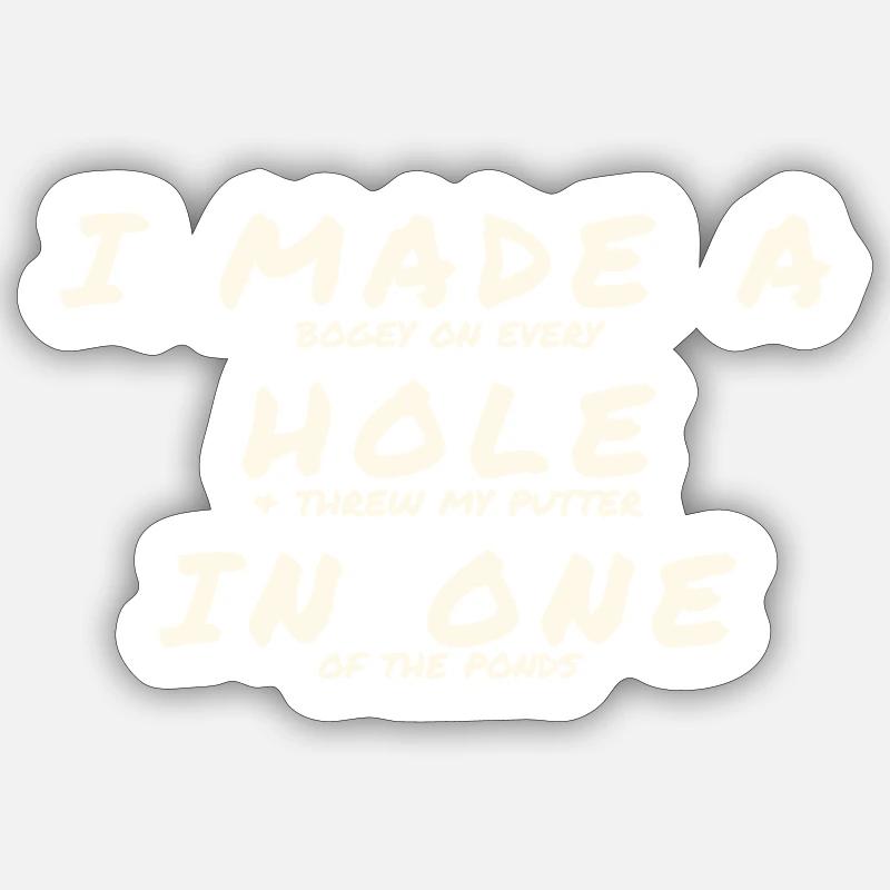 trou en un - Sticker taille S (10 x 10 cm) - blanc mat