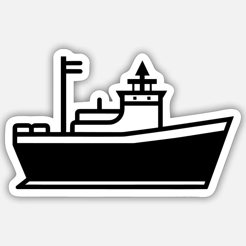 Boat Sticker size S (10 x 10 cm)