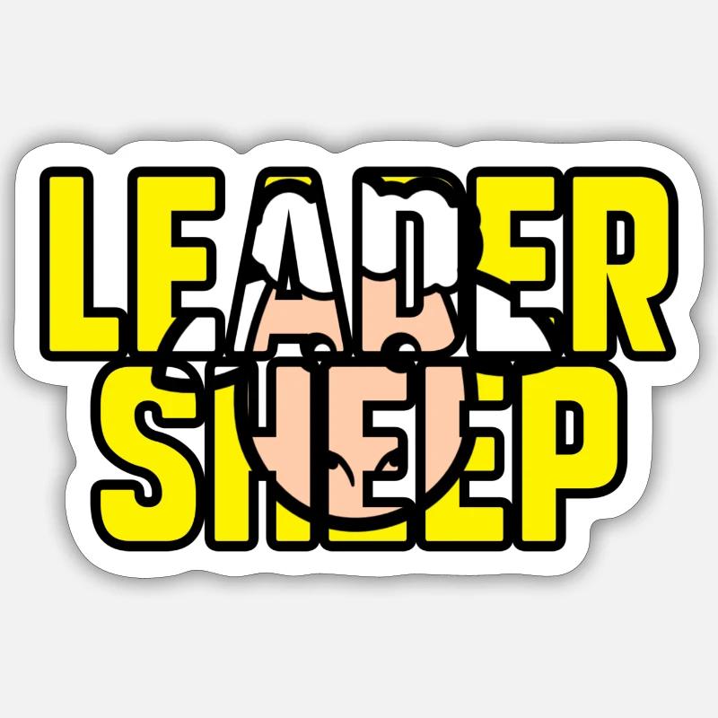 Leader sheep - Sticker taille S (10 x 10 cm) - blanc mat
