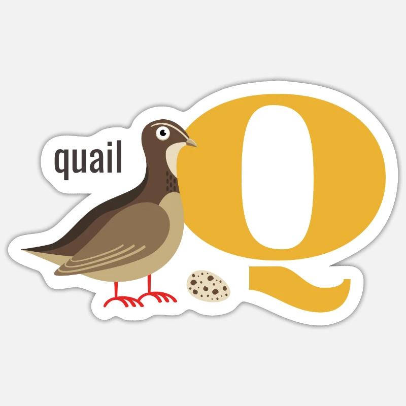 CAILLE - Sticker taille S (10 x 10 cm) - blanc mat