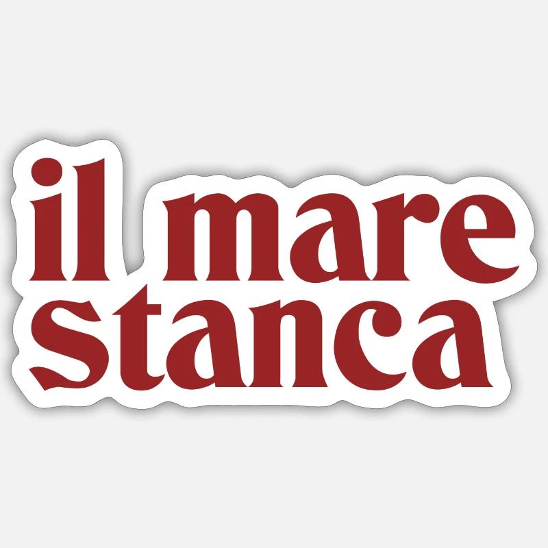 Das müde Meer - Sticker Größe S (10 x 10 cm) - Mattweiß