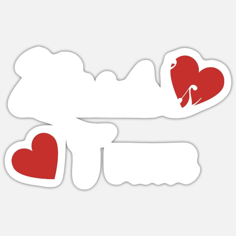 Das Team der Braut - Sticker Größe S (10 x 10 cm) - Mattweiß