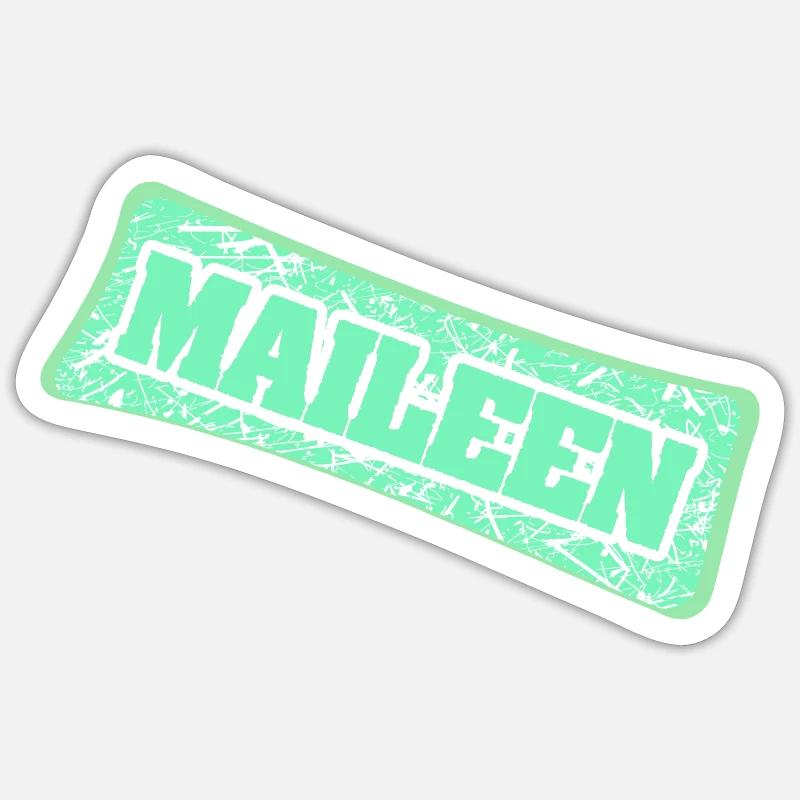 Nom: Maileen - Sticker taille S (10 x 10 cm) - blanc mat