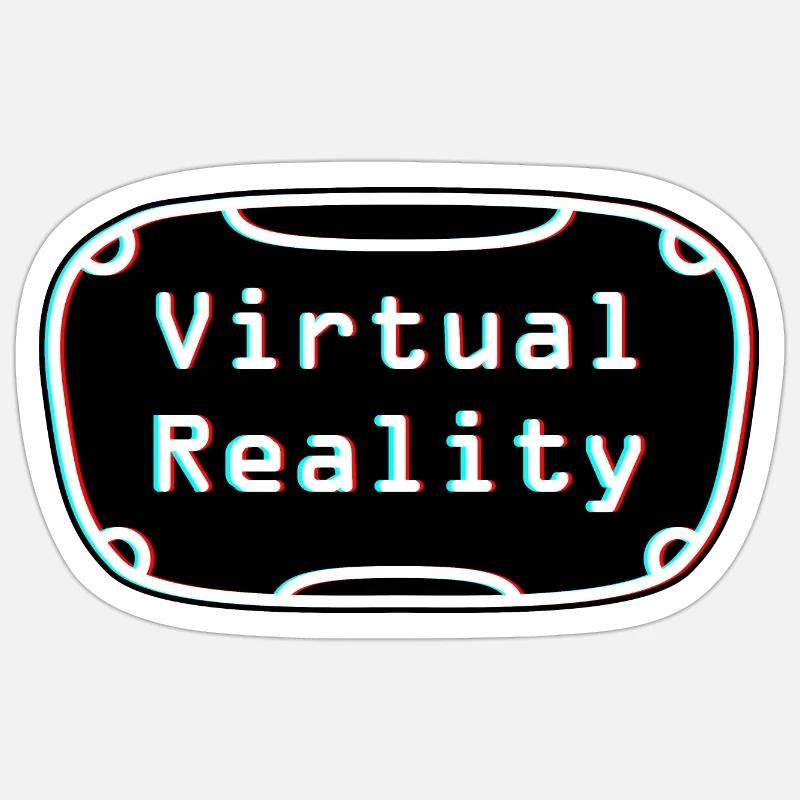 Expérience de réalité virtuelle - VR Headset Design Sticker taille S (10 x 10 cm)