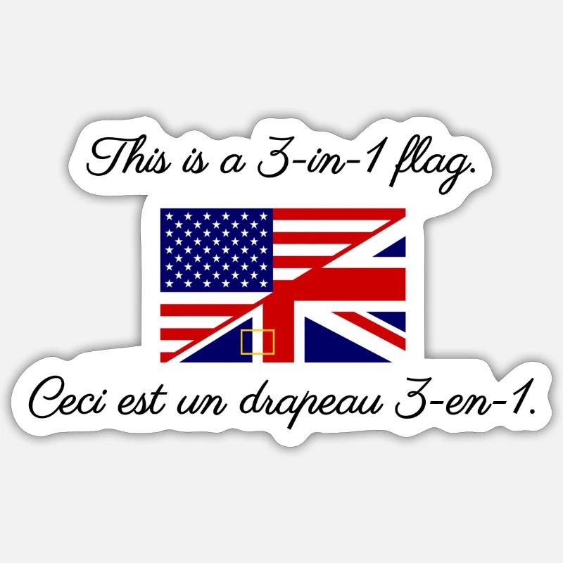 This is a flag I / Ceci est un drapeau I Sticker taille S (10 x 10 cm)
