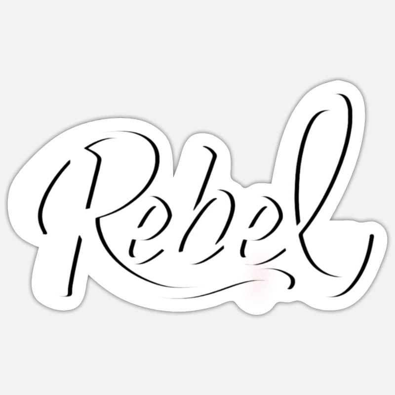 Rebel 2 - Sticker Größe S (10 x 10 cm) - Mattweiß