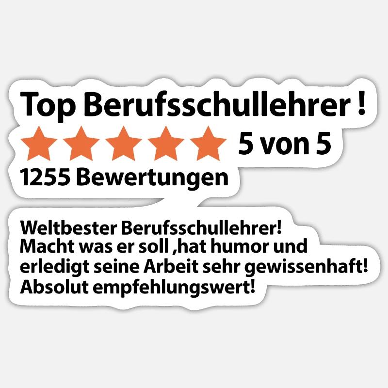 Abschiedsgeschenk Berufsschullehrer zum Abschied - Sticker Größe S (10 x 10 cm) - Mattweiß