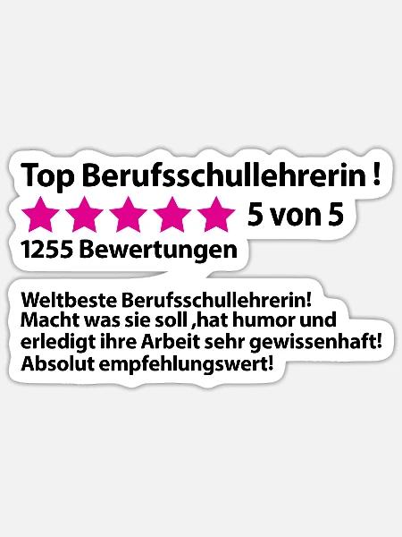 Abschiedsgeschenk Berufsschullehrerin zum Abschied - Sticker Größe S (10 x 10 cm) - Mattweiß
