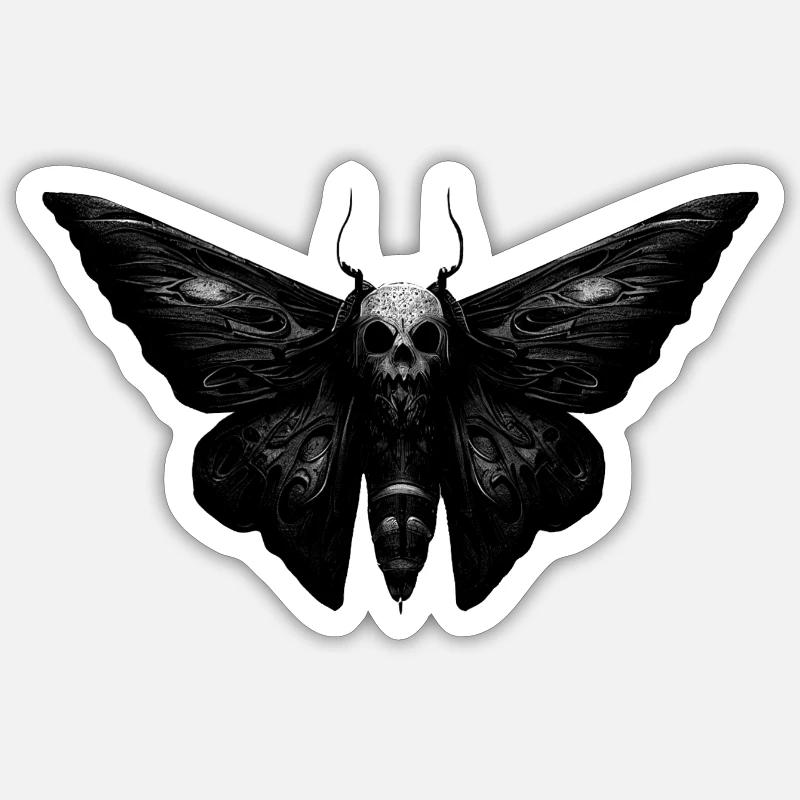 Papillon géant « Skull Hawkmoth » Sticker taille S (10 x 10 cm)