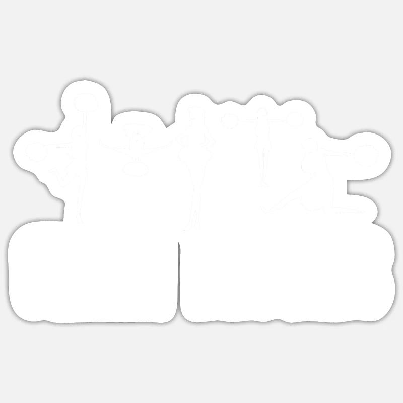 Cheer Besties 4 - Sticker Größe S (10 x 10 cm) - Mattweiß