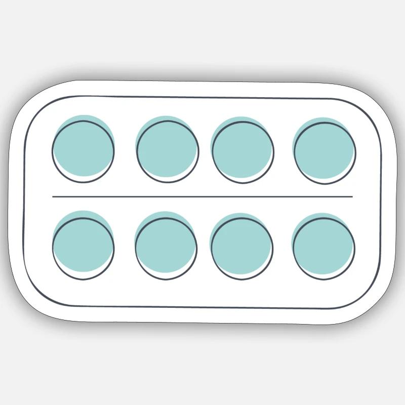 Medication pills pack - Sticker size S (10 x 10 cm) - white matte
