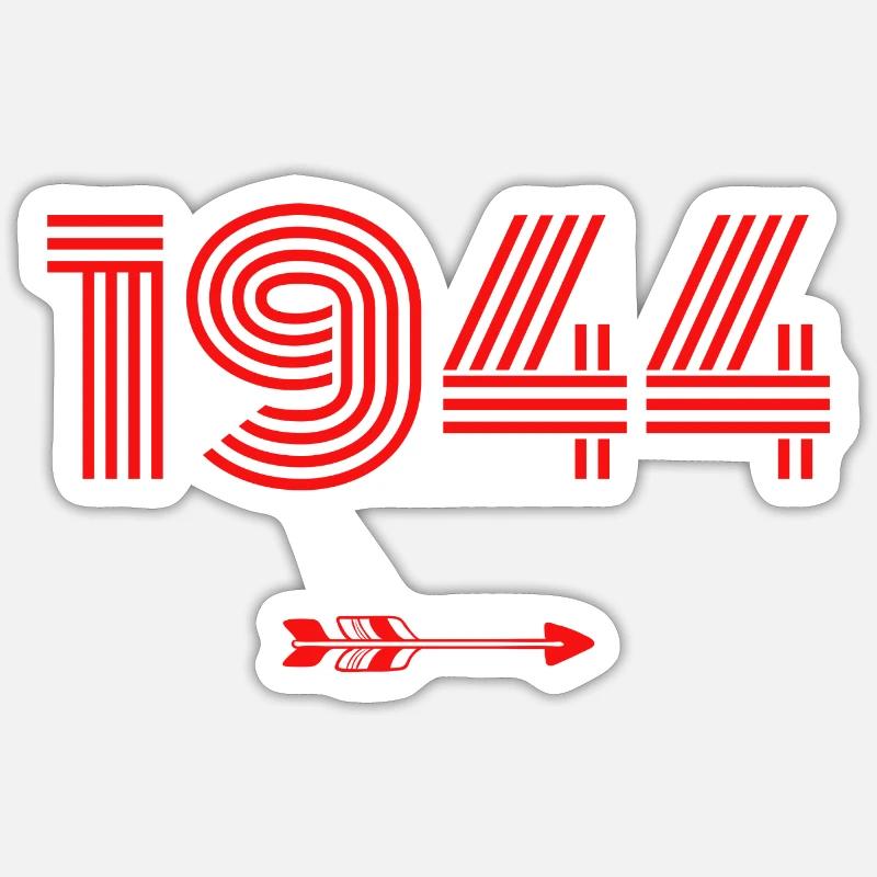 Born in 1944 - Sticker size S (10 x 10 cm) - white matte