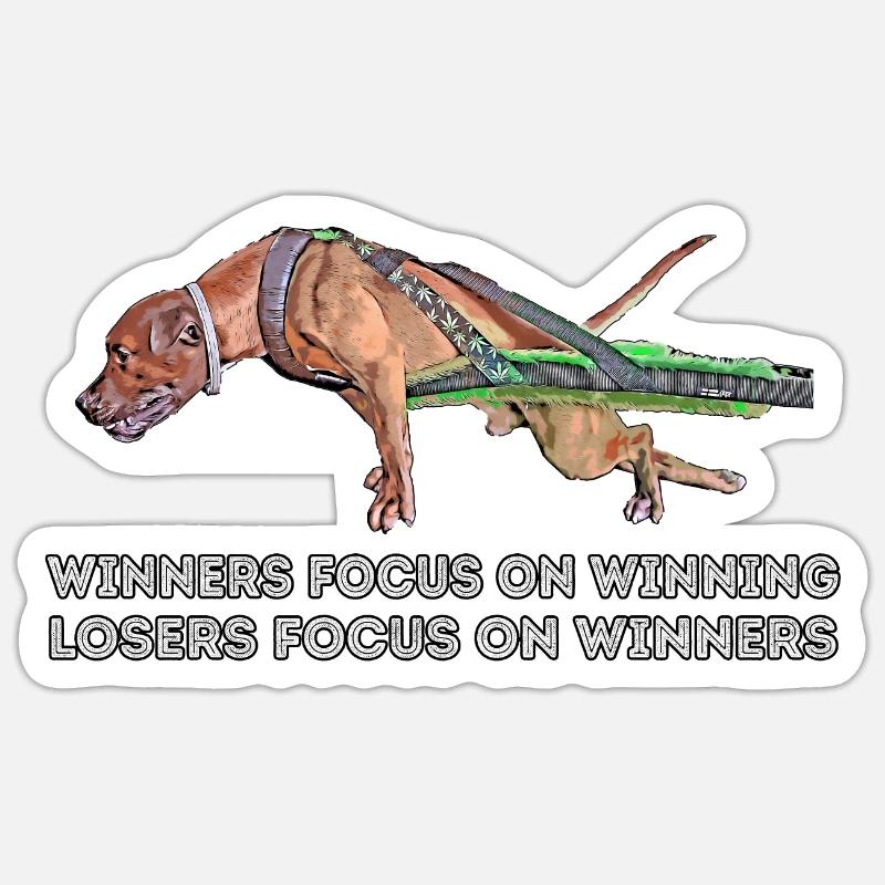 Weight Pulling - Sticker Größe S (10 x 10 cm) - Mattweiß