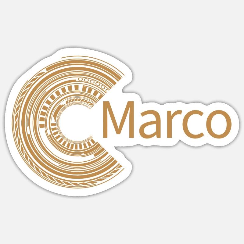 Pour Marco - Sticker taille S (10 x 10 cm) - blanc mat