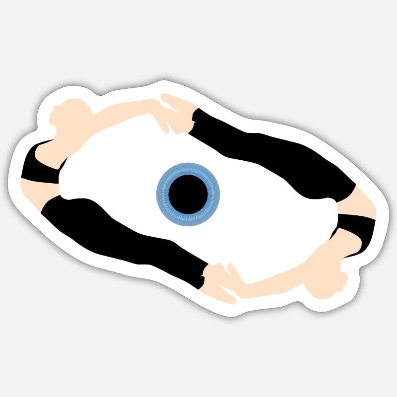 Eye - Sticker taille S (10 x 10 cm) - blanc mat