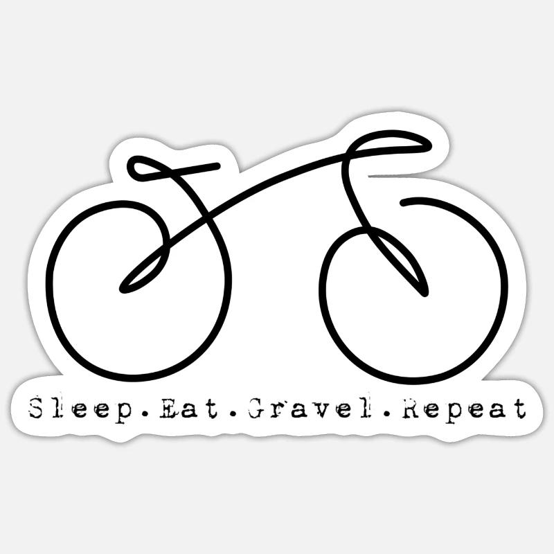 Dormir Manger Gravier Répéter Sticker taille S (10 x 10 cm)