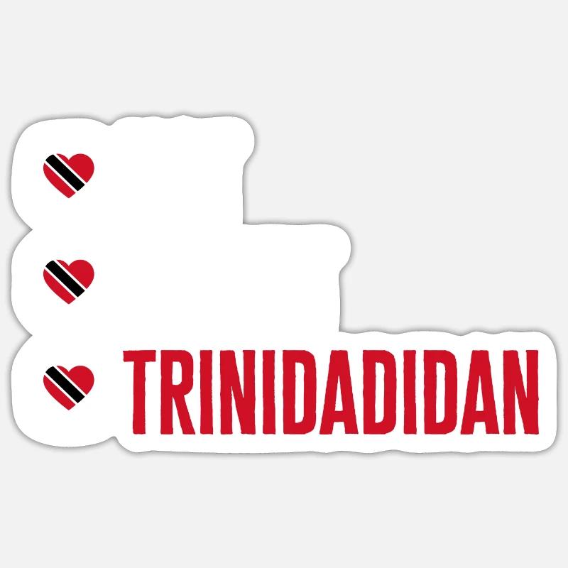 Drapeau de Trinité-et-Tobago - Sticker taille S (10 x 10 cm) - blanc mat