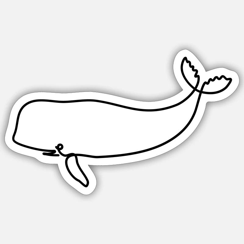 Whale Sticker size S (10 x 10 cm)