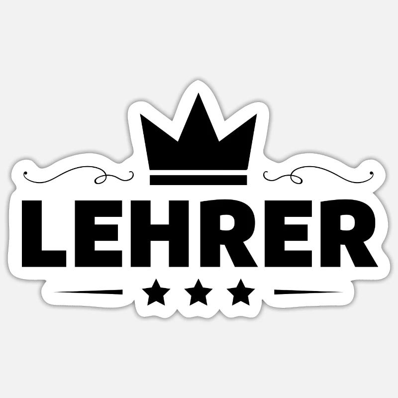 Lehrer Beruf Sticker Größe S (10 x 10 cm)