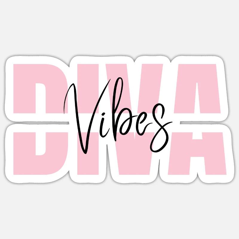 Diva Vibes - Statement Motivation Saying Sticker size S (10 x 10 cm)